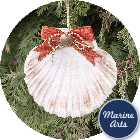 8389 - Festive Decor - White Glitter Scallop